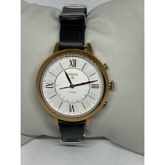 Fossil Jaqueline FTW5014 Women Leather Analog White Dial Hybrid Smartwatch CM386 - Picture 2 of 11